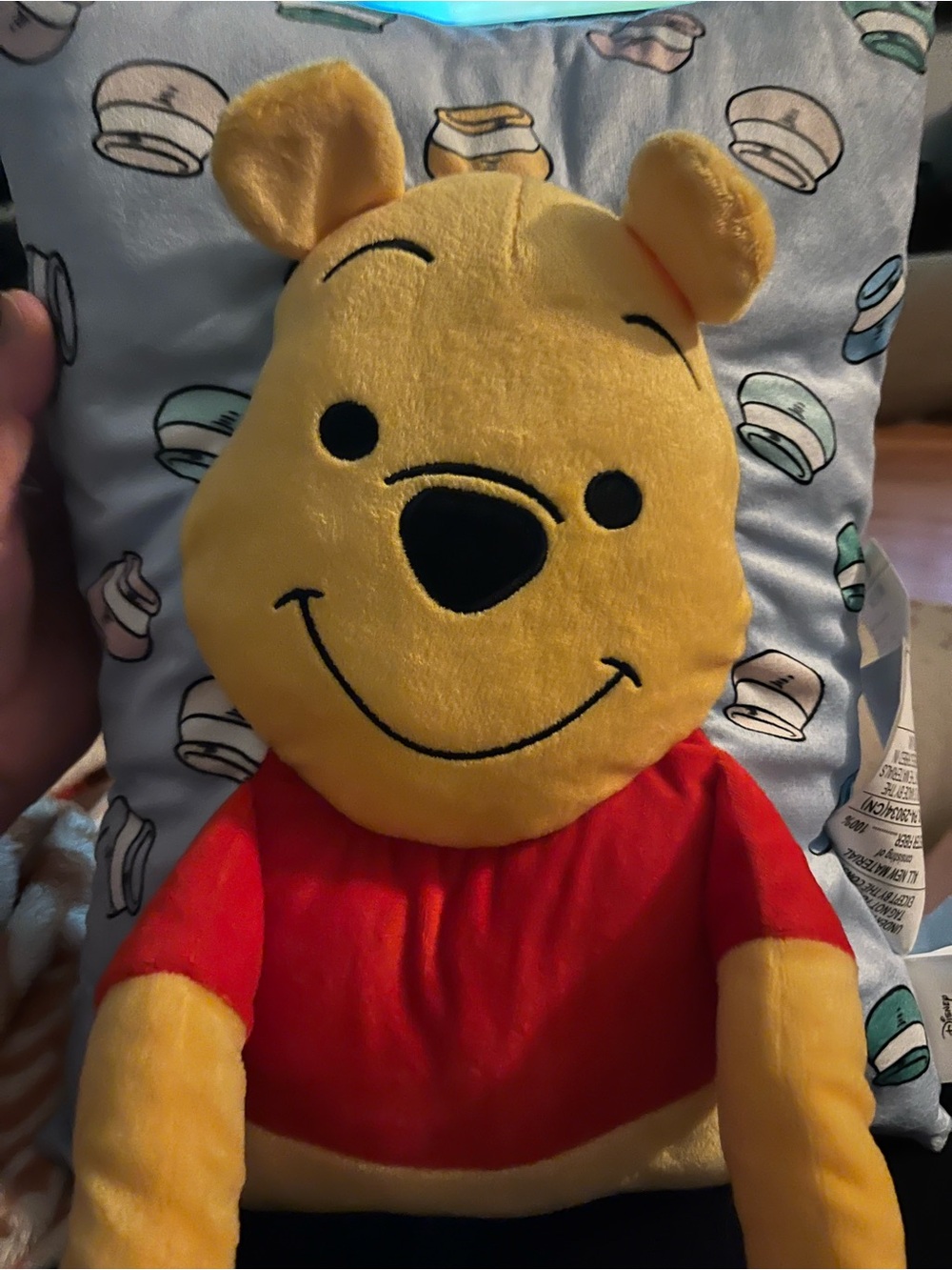 Disney Winnie the Pooh Yellow & Red Plush pillow